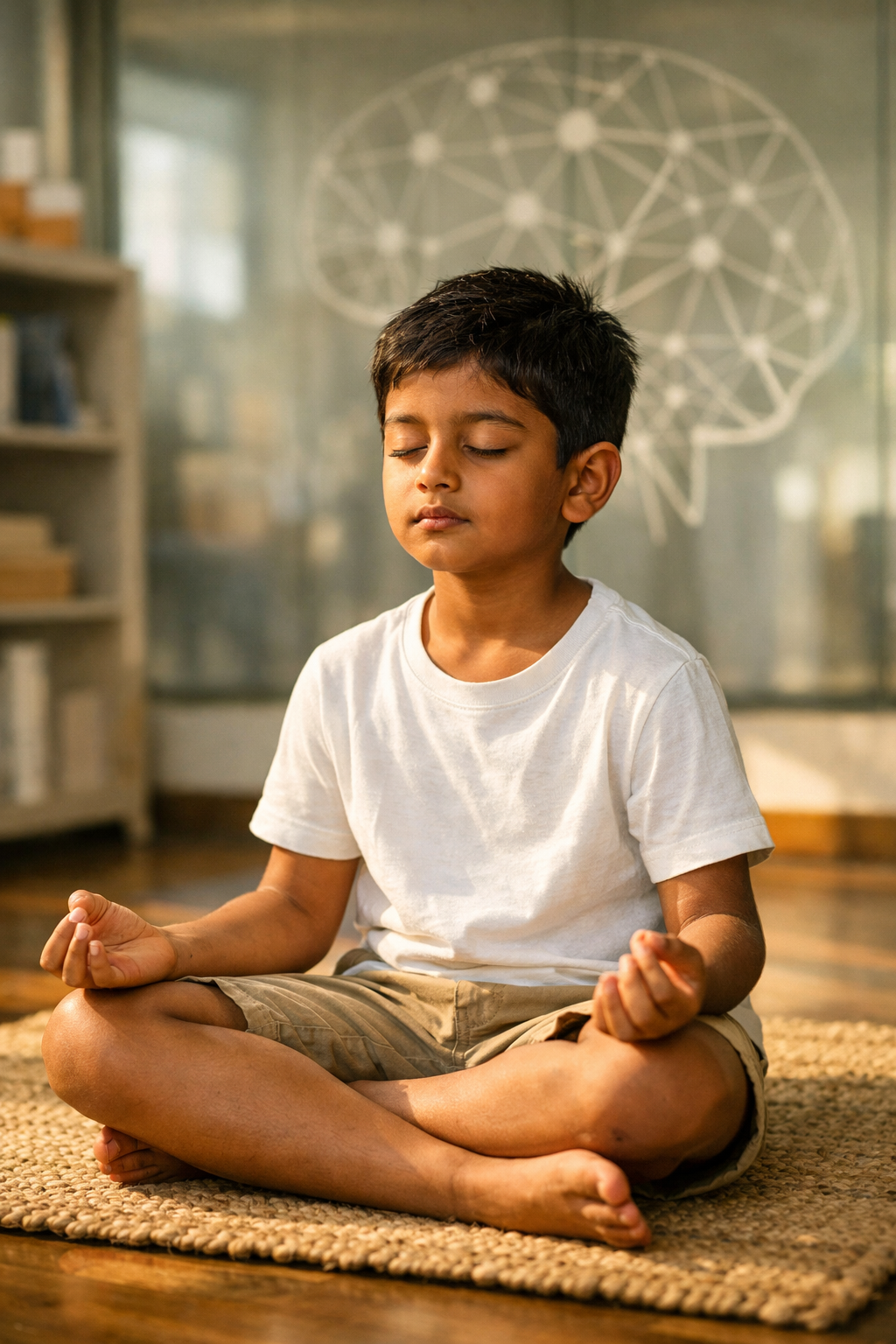 Child focused on reading