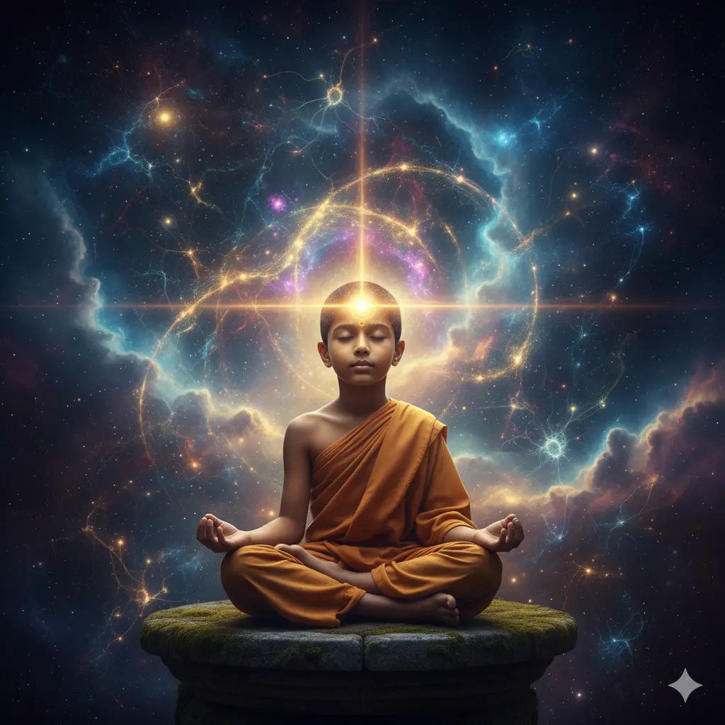 Child experiencing deep concentration